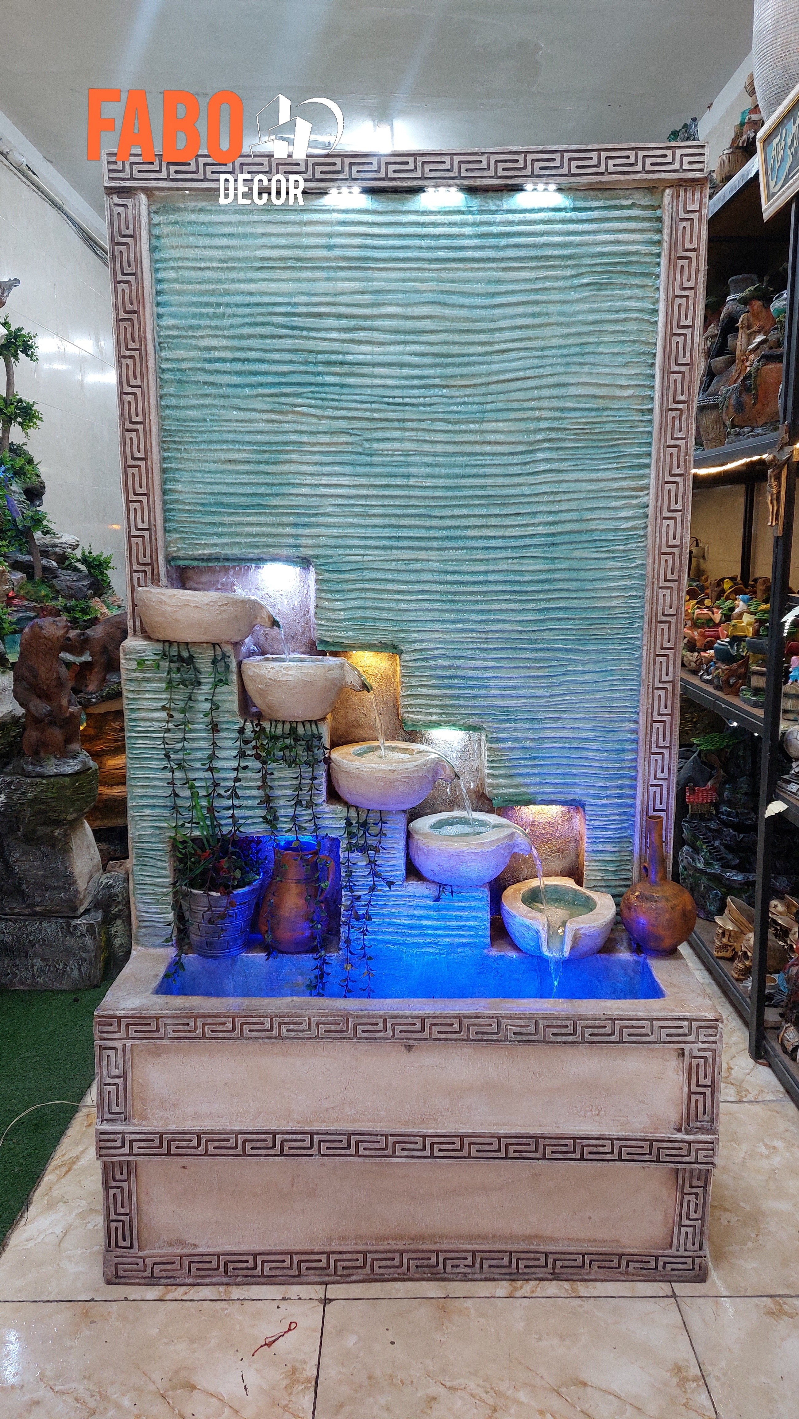 آبنما فایبر گلاس نشکن کد 713/ ارتفاع حدود200سانتیمتر