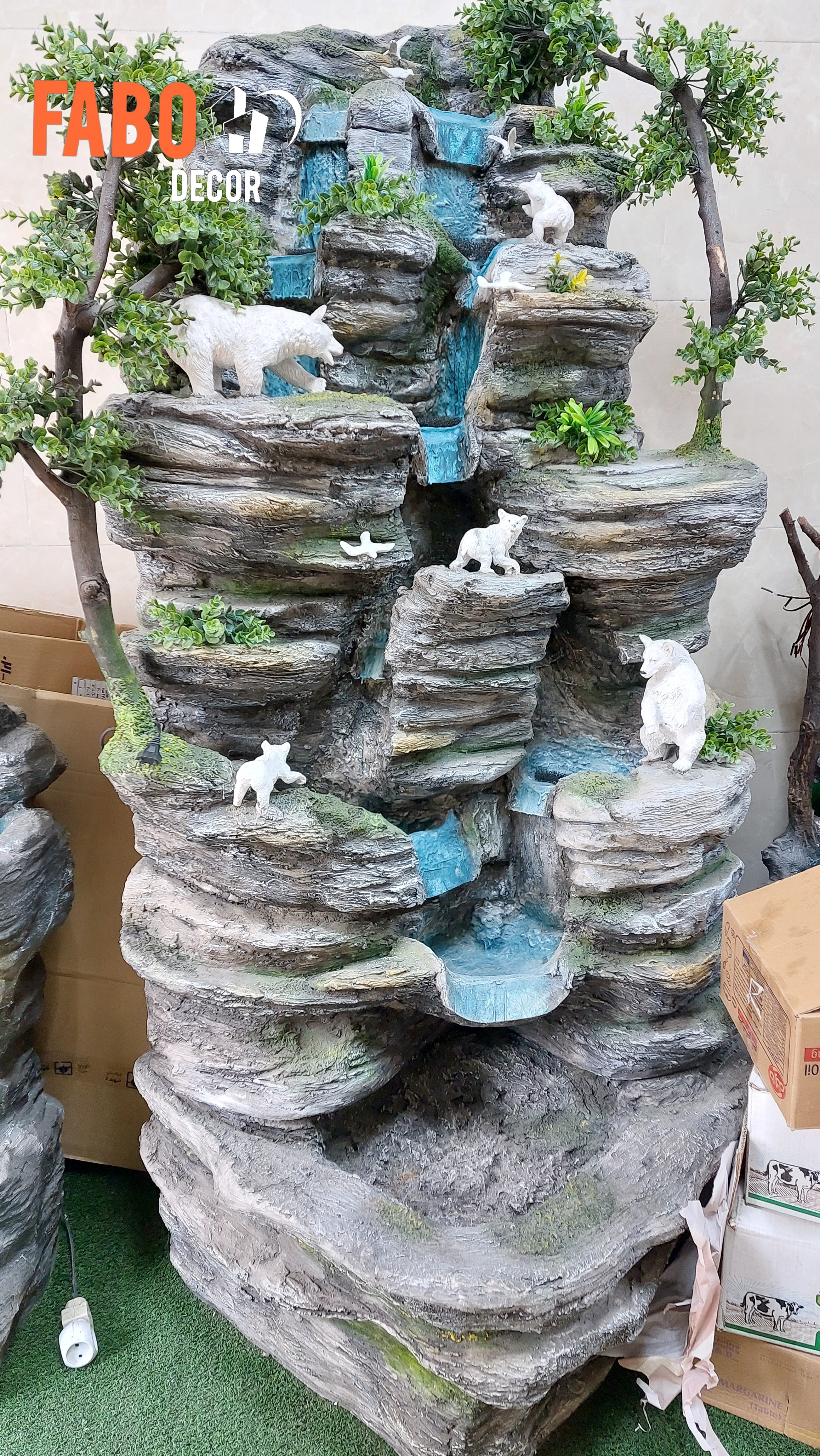 آبنما فایبر گلاس نشکن کد 714/ ارتفاع حدود 180 سانتیمتر