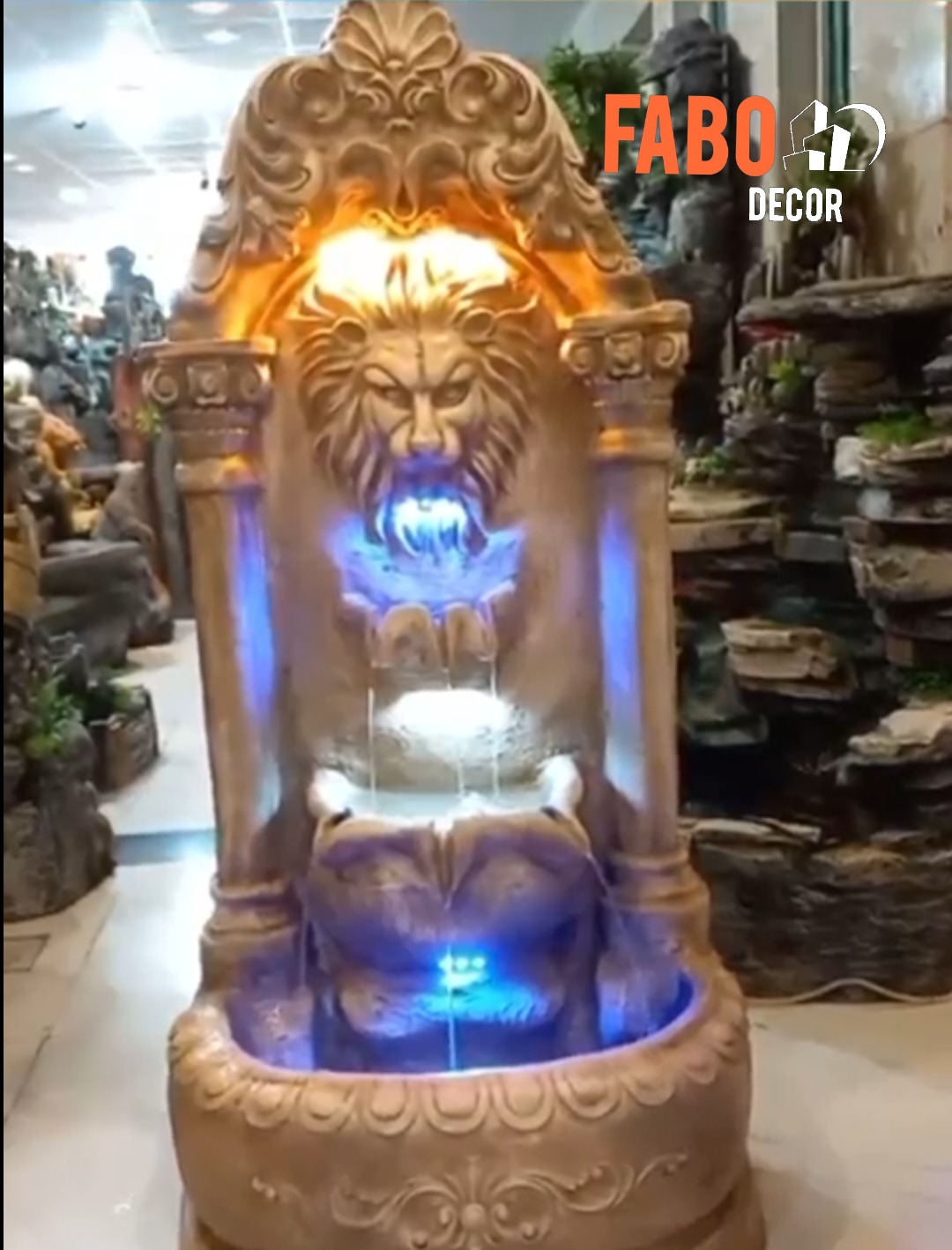 آبنما فایبر گلاس نشکن کد 724/ ارتفاع حدود 130 سانتیمتر