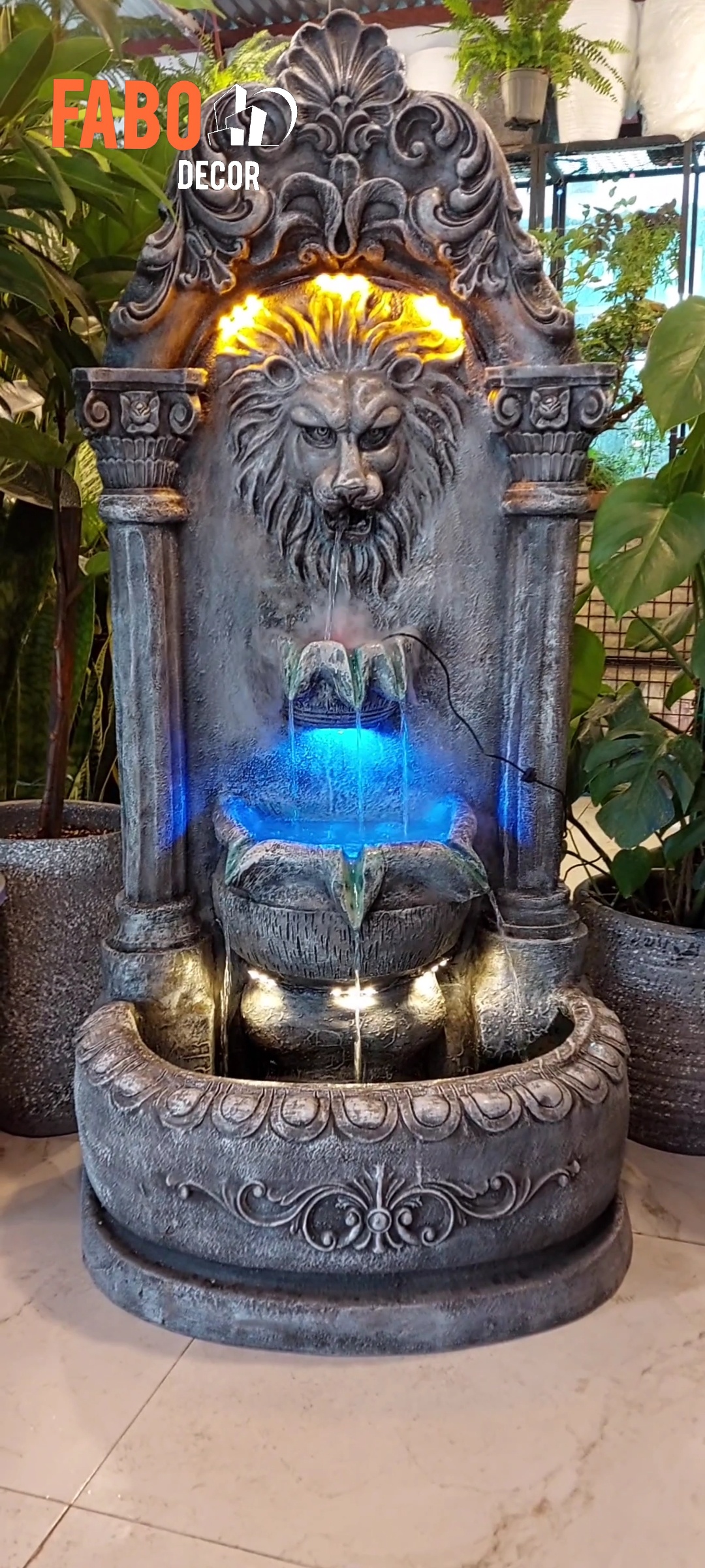 آبنما فایبر گلاس نشکن کد 750/ ارتفاع حدود 130سانتیمتر