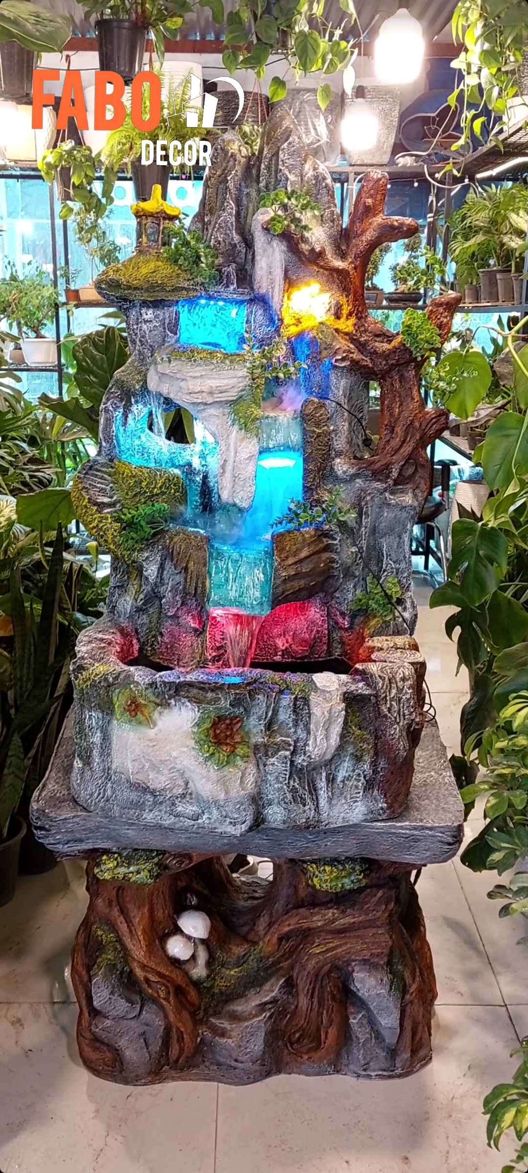 آبنما فایبر گلاس نشکن کد 730 ارتفاع با پایه حدود 180