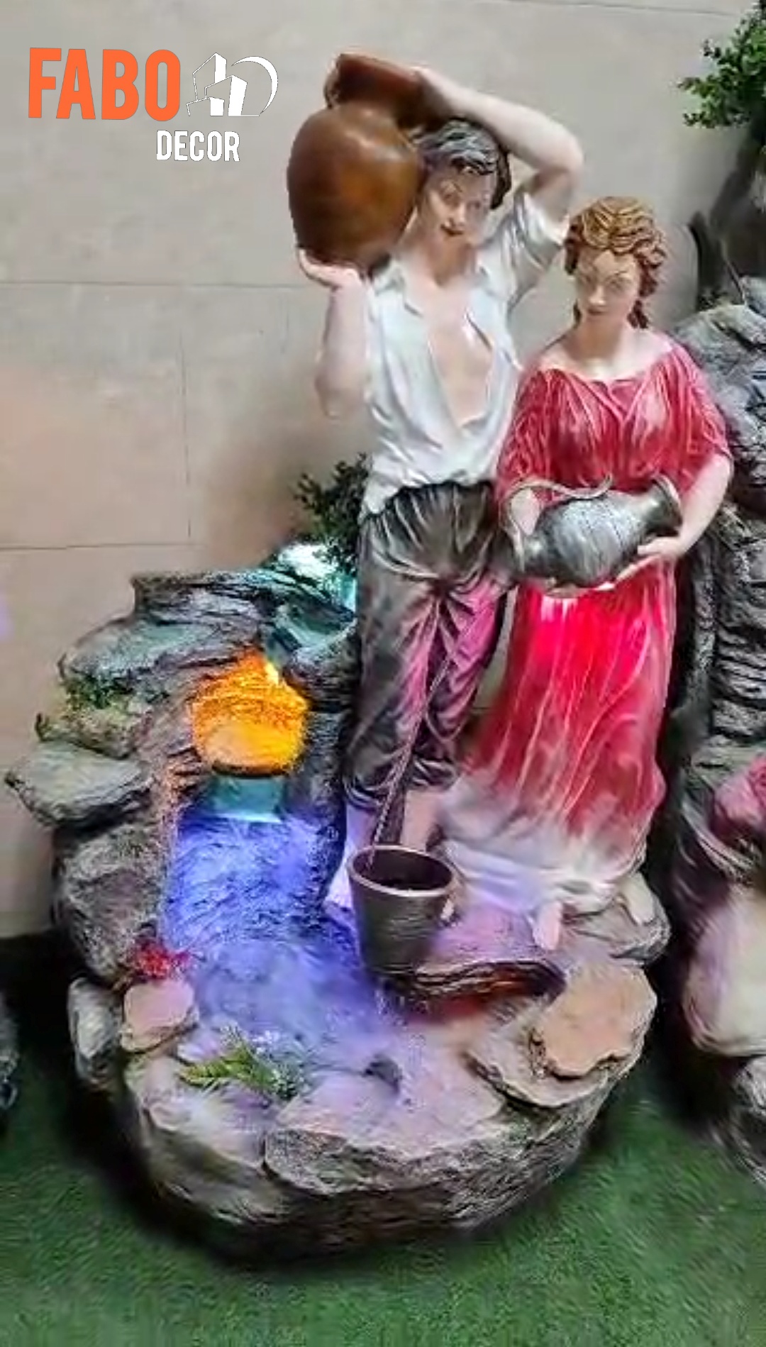 آبنما فایبر گلاس نشکن کد738/ ارتفاع حدود ۱۴۰ سانتیمتر